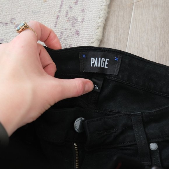 Paige Verdugo Ultra Skinny Jeans, Black (28) - Picture 4 of 7